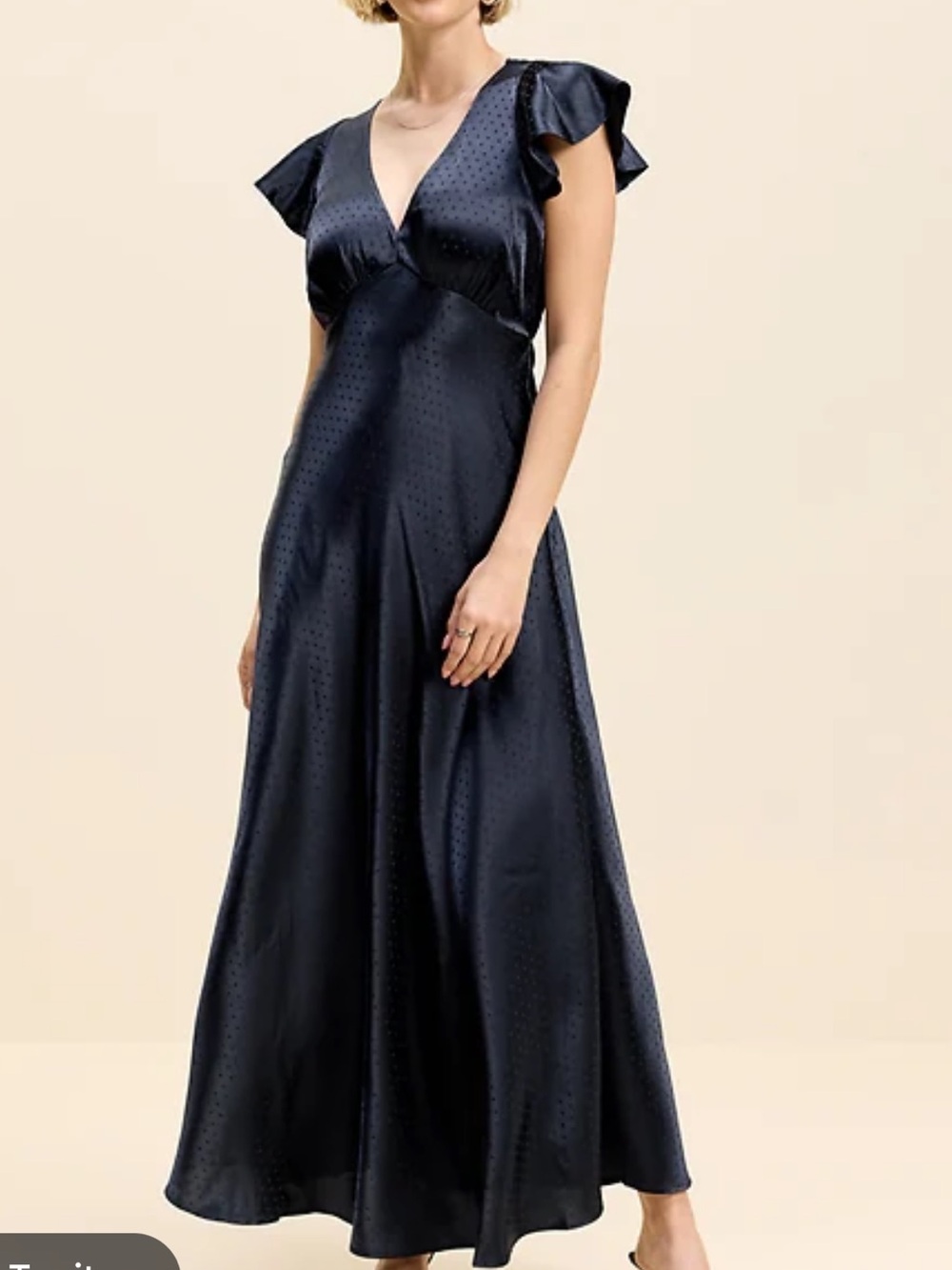 The Occasion by Old Navy Satin Flutter-Sleeve Maxi Dress